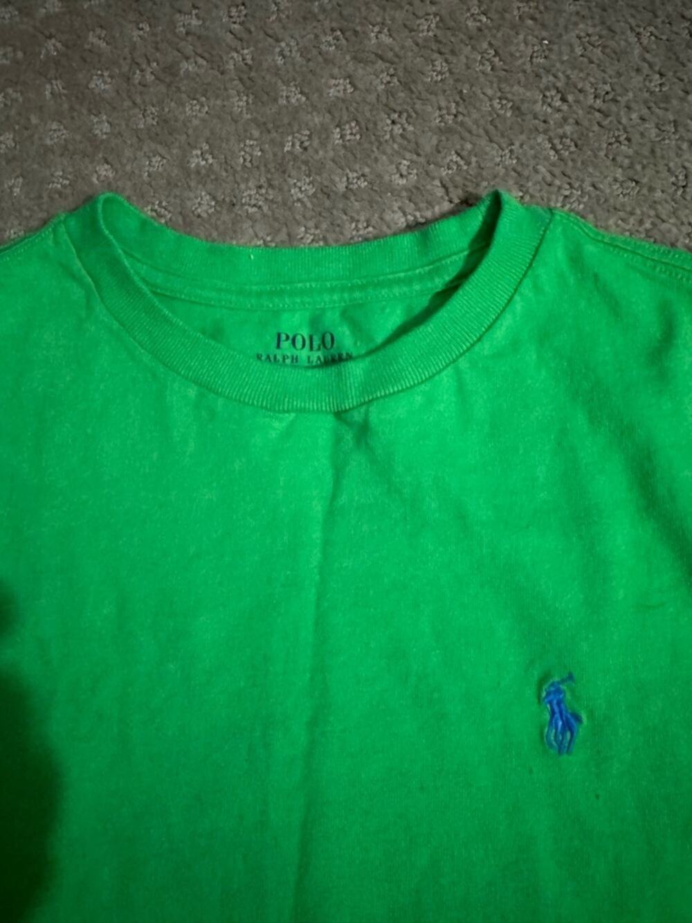 Polo by Ralph Lauren Bright Green Tee with Blue Pony